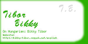 tibor bikky business card